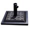 17.5" Bronze Patio Umbrella Base with Steel Upright and Resin Square Stand for Outdoor Use